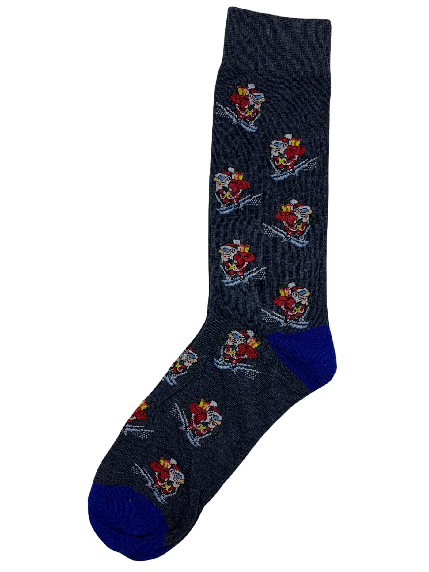 Bas bleu Père Noël en ski
