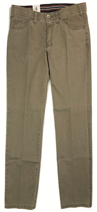 Pantalon taupe 5 poches en coton extensible - Le Roi Mauricien des Habits