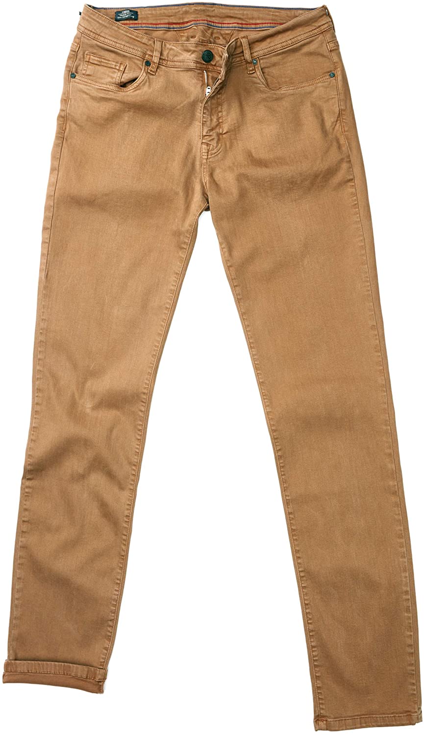Pantalon taupe 5 poches coupe semi-ajustée - Le Roi Mauricien des Habits