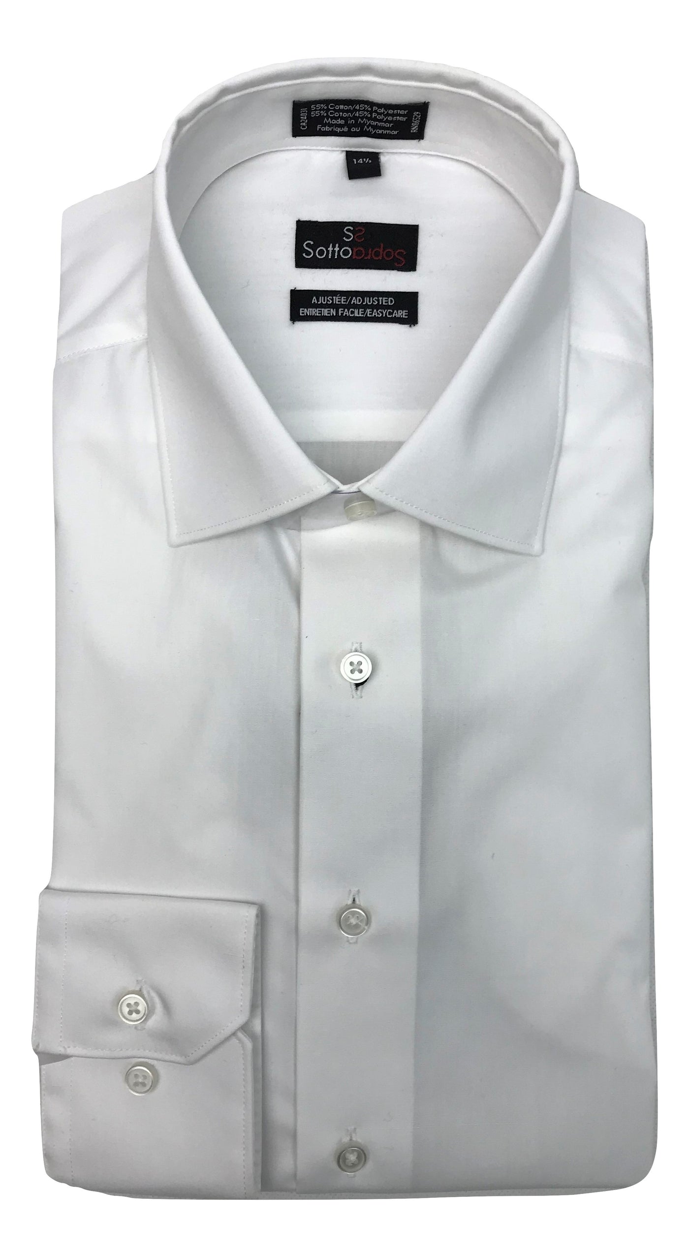 Chemise habillée blanche coupe ajustée - Le Roi Mauricien des Habits