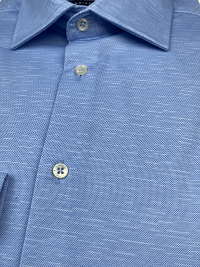 Chemise manches longues bleue extensible