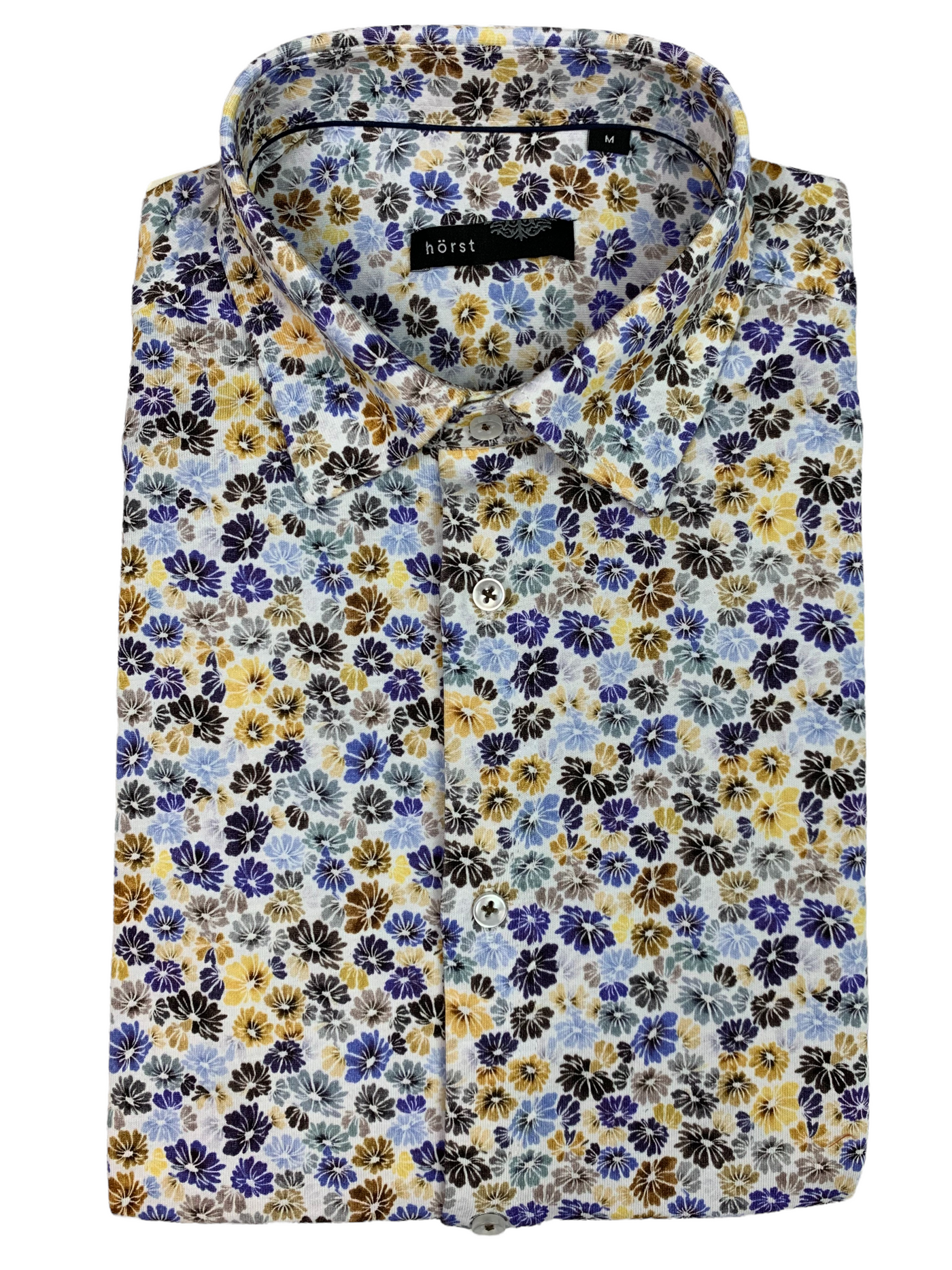 Chemise manches courtes extensible à motif floral