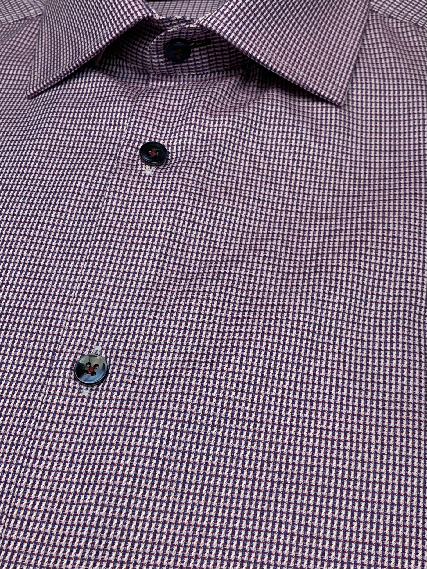 Chemise habillée manches longues à micro motif