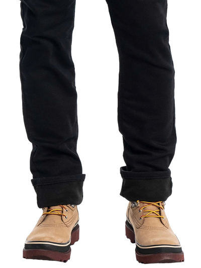 Jeans noir doublé coupe semi-ajustée