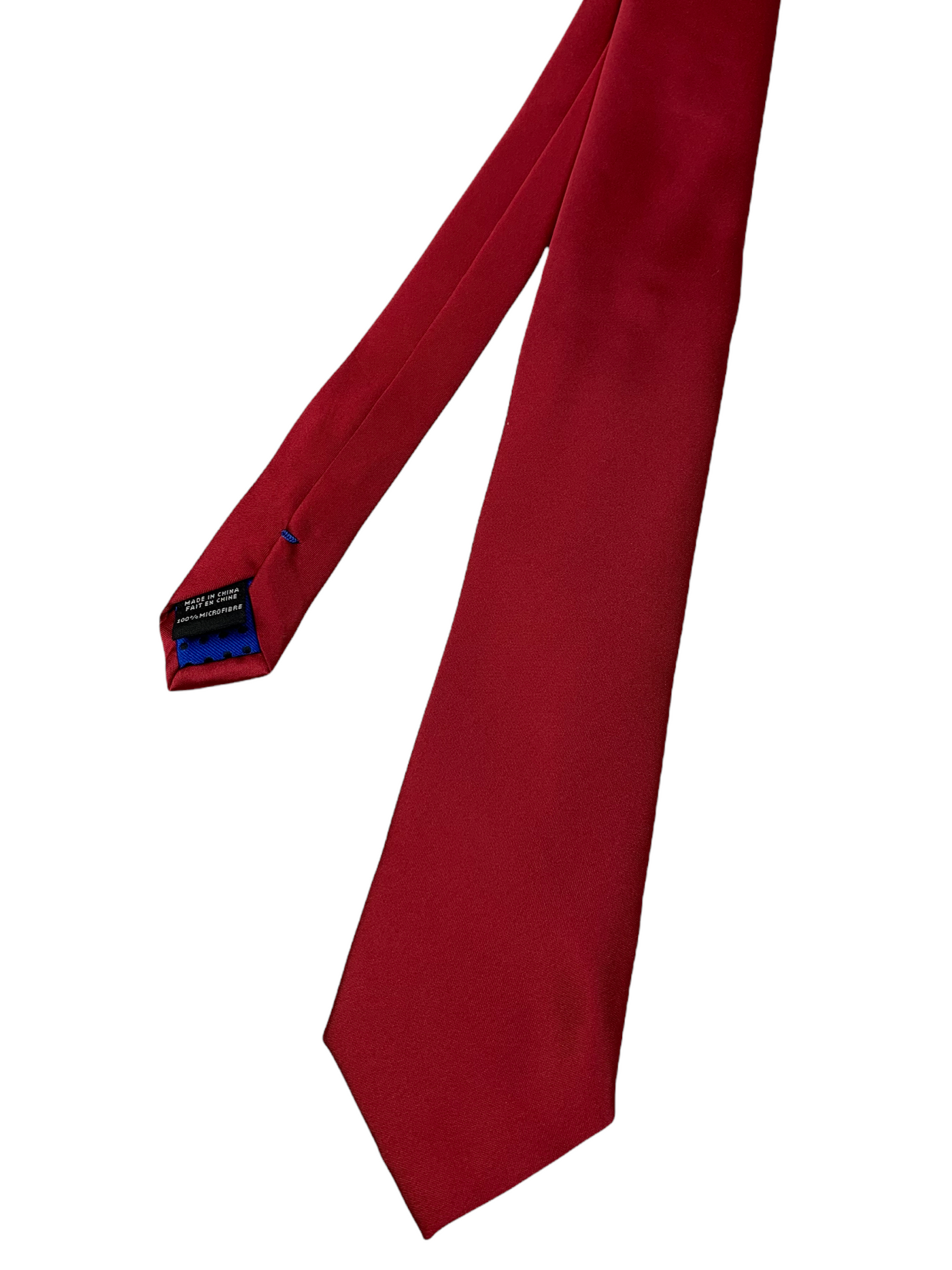 Cravate satinée rouge