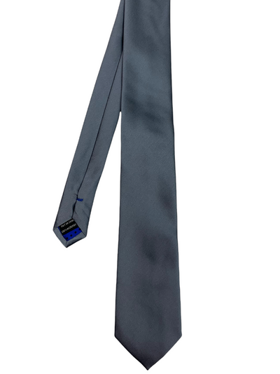 Cravate satinée grise