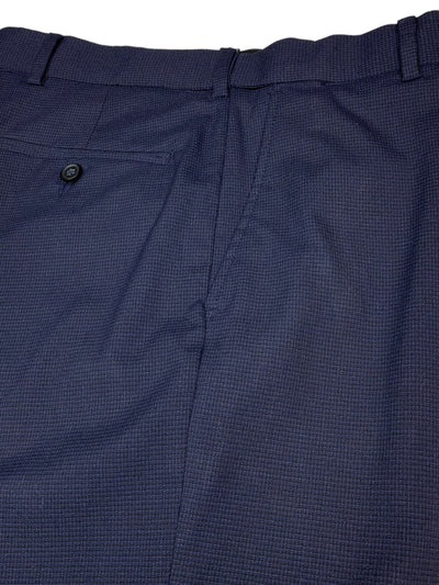 Pantalon habillé bleu pied-de-poule Barris