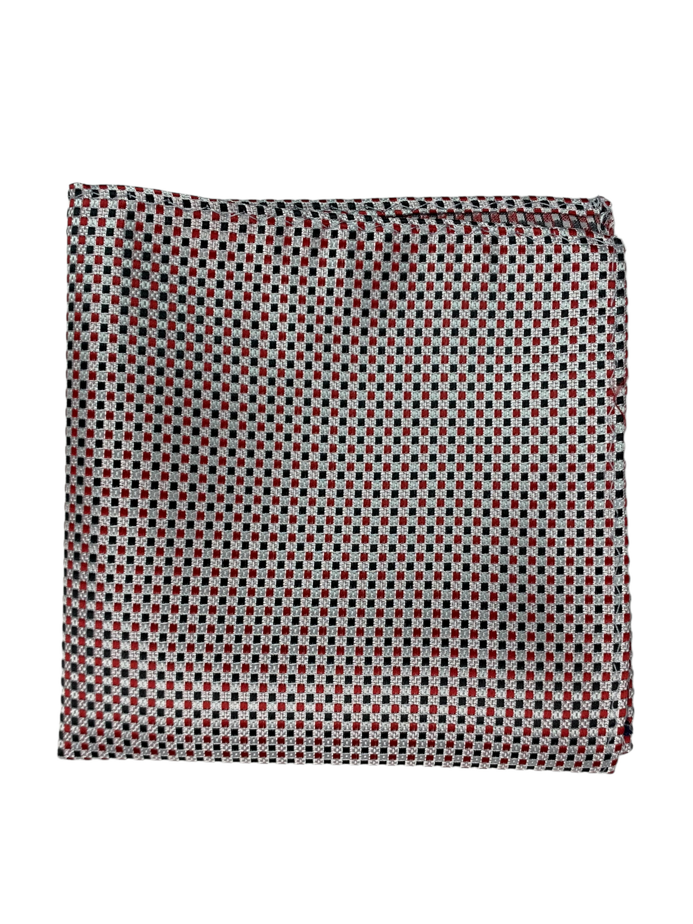 Mouchoir de poche rouge motif damier Le Roi Mauricien des Habits
