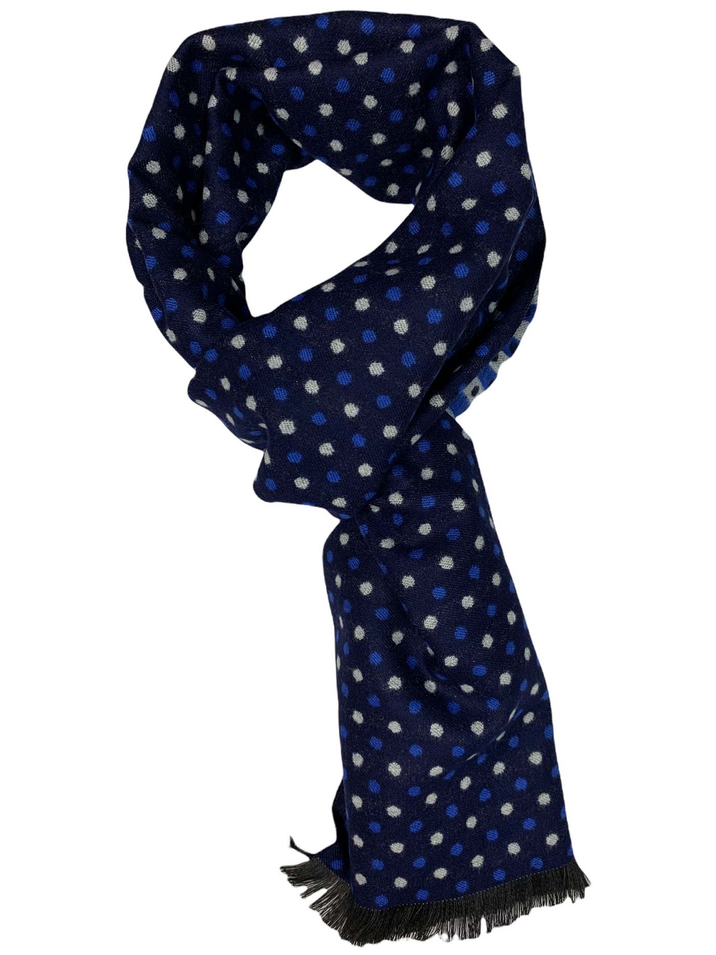 Foulard bleu à pois