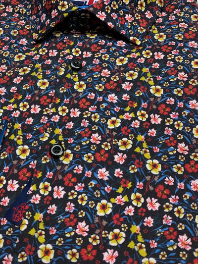 Chemise manches longues à motif floral